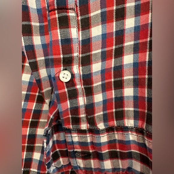 VTG Polo Jeans Co Ralph Lauren Red Plaid Button Up Shirt 100% Cotton  L - Picture 5 of 11